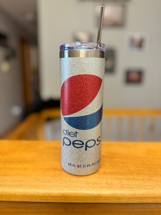 Sparkling Diet Pepsi Tumbler - 20 oz Stainless Steel Insulated Cup