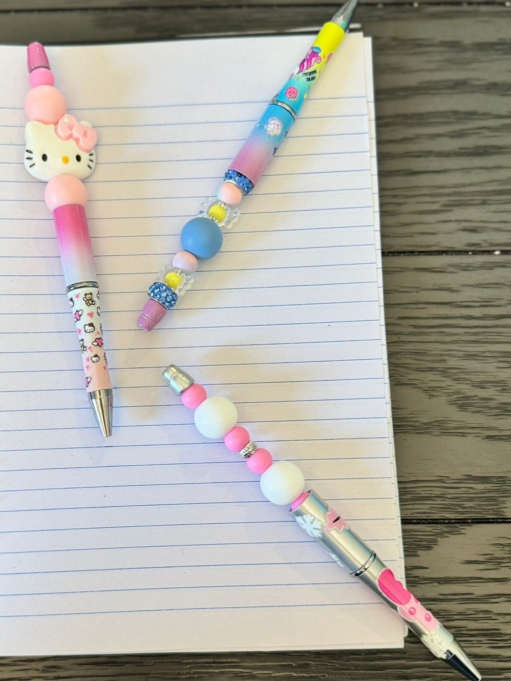 Charming Character Beaded Pens - Set of 3