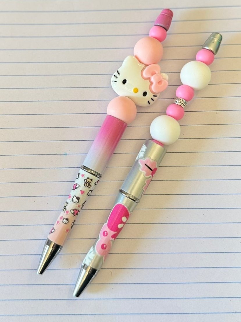 Charming Character Beaded Pens - Set of 3