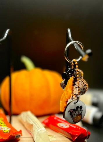 Spooky Mouse Halloween Charm Keychain