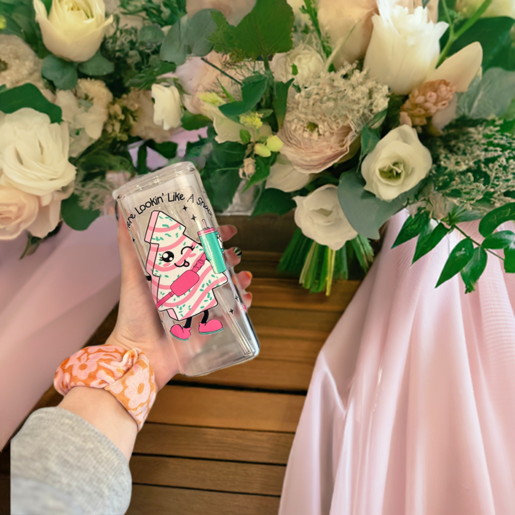 Sprinkle of Fun: Cute Cartoon Glass Cup with Straw