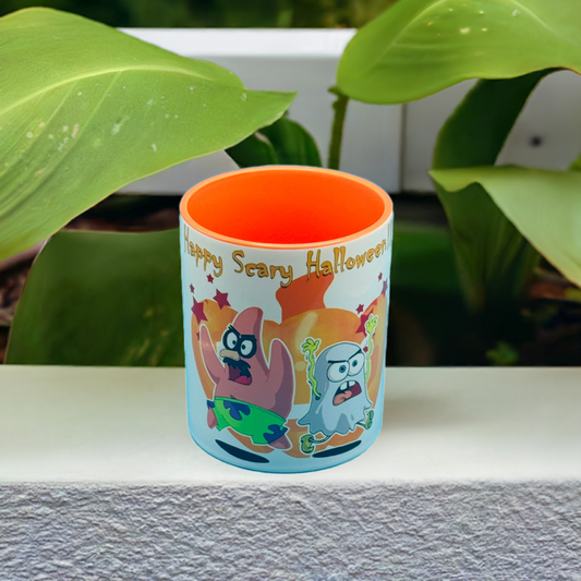 Yellow Spooky Scary Cartoon Mug